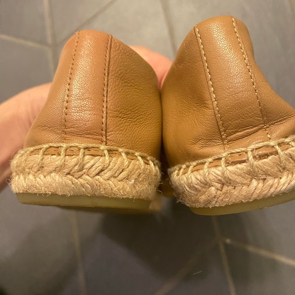 Tory Burch Brown Leather Espadrille Loafers - Picture 6 of 7
